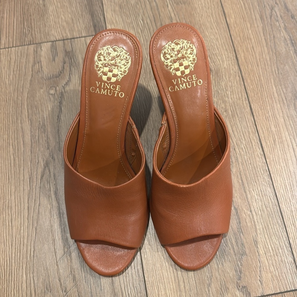 Vince Camuto Women’s Vilty Sculpted Slip-On Wedge Sandals Open Toe Size 8.5 - Picture 2 of 7